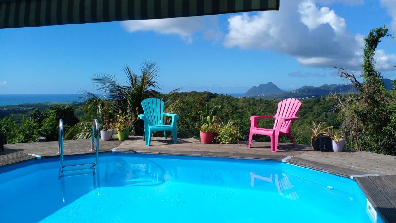 Chambre Chez L'Habitant Avec Piscine Privative Et Vue Panoramique Sur La Mer Des Caraibes Desmarinieres Экстерьер фото